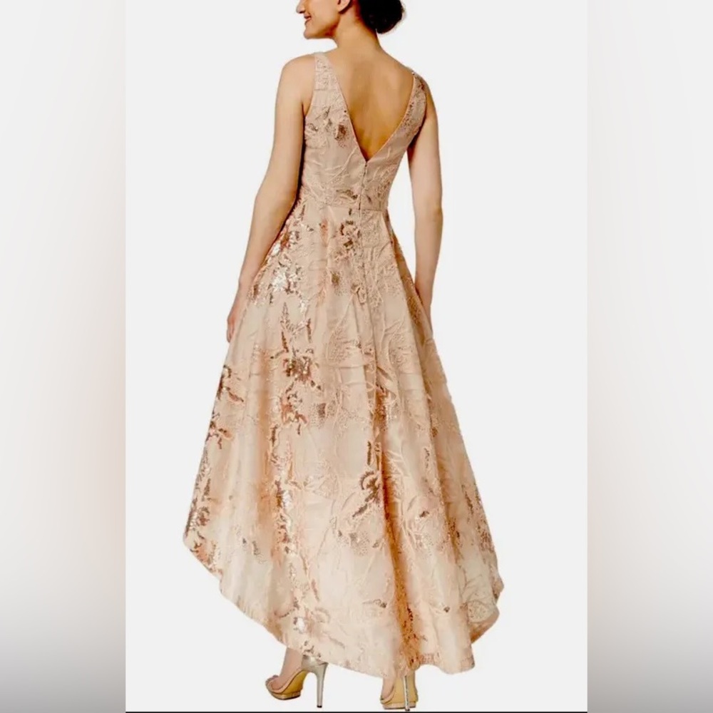 Calvin Klein Sleeveless High Low Gown